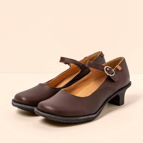 NEW EL NATURALISTA women's igusa wax nappa shoes in brown - Picture 1 of 5